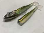 Комплет от две тела с джиг глава и кука GT-Bio Roller Shad Combo - Kaki Kamaleo - Image 2